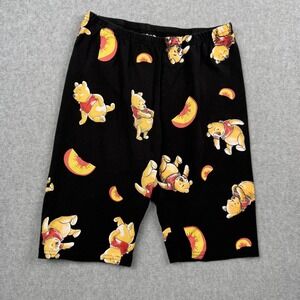 Disney Winnie the Pooh Shorts Womens Small 4-6 Black Bike Cotton Stretch Lounge